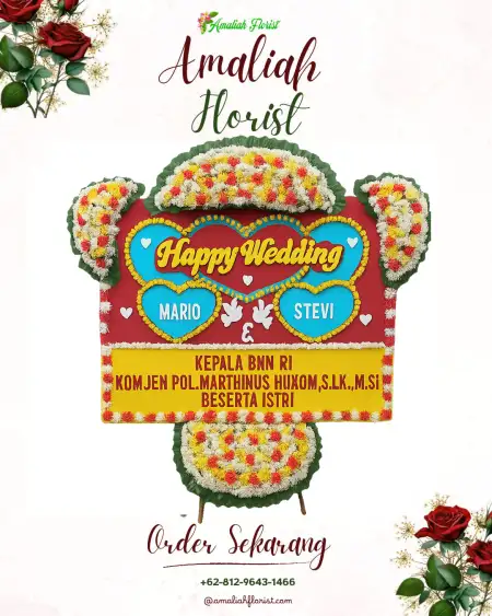 Papan Bunga Pernikahan Kaligondo